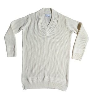 La Ligne Long Sleeve Merino‎ Wool Sweater Dress XL Ribbed Knit Quiet Luxury